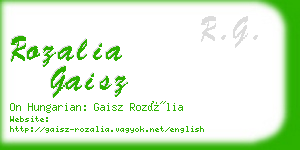 rozalia gaisz business card